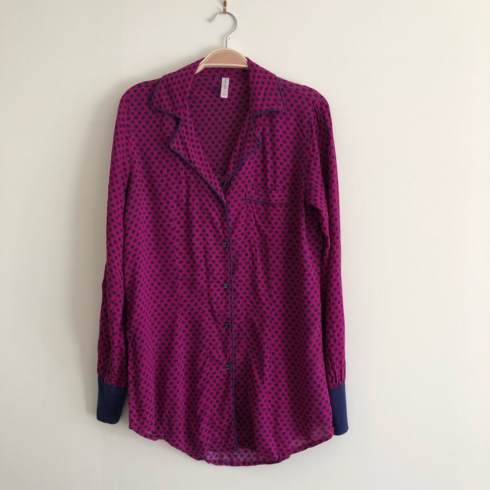 Splendid night shirt 100% rayon with jersey trim